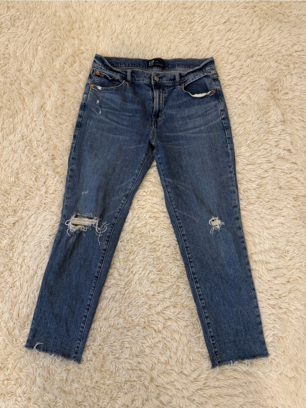 GAP Dark Blue Ripped Skinny Jeans